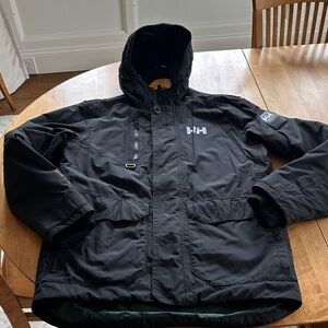 Helly Hansen Black Men's Waterproof Hooded Parka